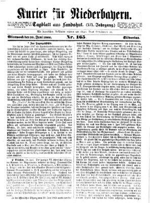 Kurier für Niederbayern Mittwoch 20. Juni 1866