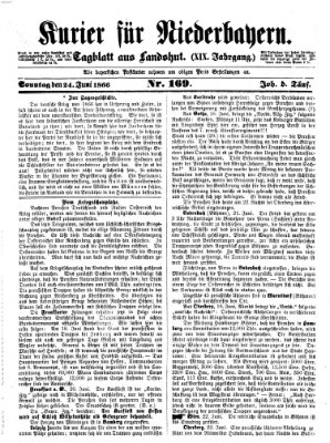 Kurier für Niederbayern Sonntag 24. Juni 1866