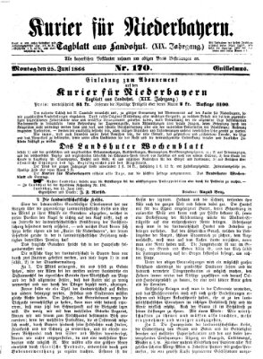 Kurier für Niederbayern Montag 25. Juni 1866