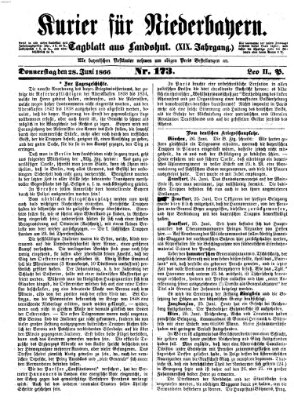 Kurier für Niederbayern Donnerstag 28. Juni 1866