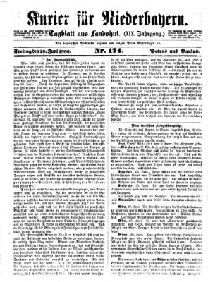 Kurier für Niederbayern Freitag 29. Juni 1866