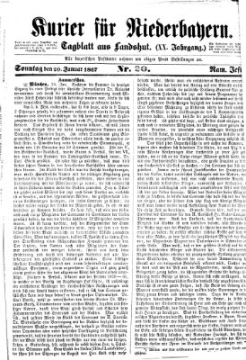 Kurier für Niederbayern Sonntag 20. Januar 1867