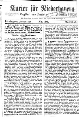 Kurier für Niederbayern Dienstag 5. Februar 1867