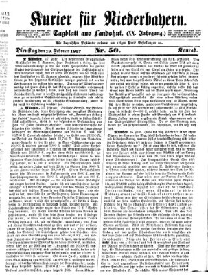 Kurier für Niederbayern Dienstag 19. Februar 1867