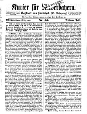 Kurier für Niederbayern Mittwoch 6. März 1867