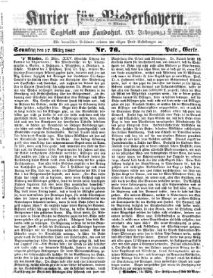 Kurier für Niederbayern Sonntag 17. März 1867