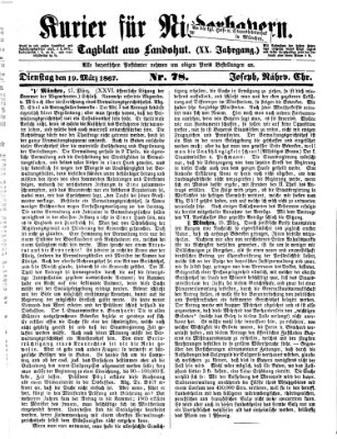 Kurier für Niederbayern Dienstag 19. März 1867