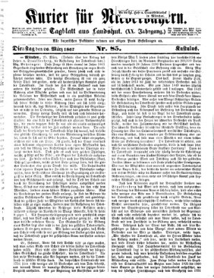 Kurier für Niederbayern Dienstag 26. März 1867