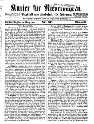 Kurier für Niederbayern Donnerstag 28. März 1867