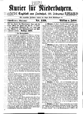 Kurier für Niederbayern Mittwoch 1. Mai 1867