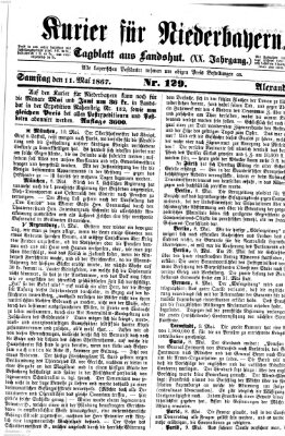 Kurier für Niederbayern Samstag 11. Mai 1867