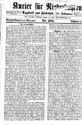 Kurier für Niederbayern Donnerstag 16. Mai 1867