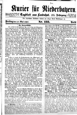 Kurier für Niederbayern Freitag 17. Mai 1867