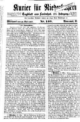 Kurier für Niederbayern Mittwoch 22. Mai 1867