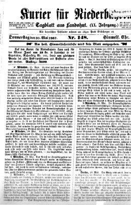 Kurier für Niederbayern Donnerstag 30. Mai 1867