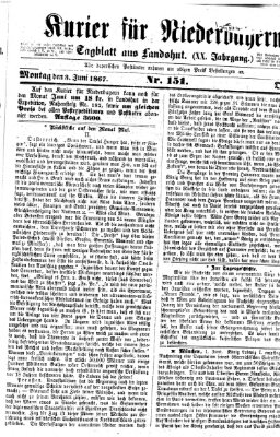 Kurier für Niederbayern Montag 3. Juni 1867