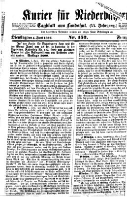 Kurier für Niederbayern Dienstag 4. Juni 1867