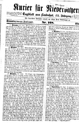 Kurier für Niederbayern Sonntag 23. Juni 1867