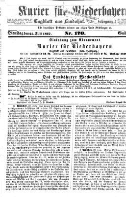 Kurier für Niederbayern Dienstag 25. Juni 1867