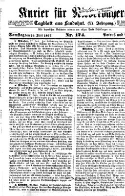 Kurier für Niederbayern Samstag 29. Juni 1867