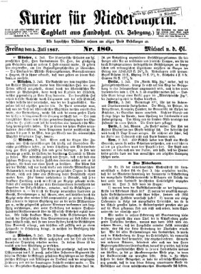 Kurier für Niederbayern Freitag 5. Juli 1867