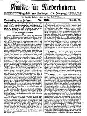 Kurier für Niederbayern Donnerstag 11. Juli 1867