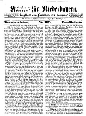 Kurier für Niederbayern Montag 22. Juli 1867