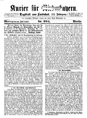 Kurier für Niederbayern Montag 29. Juli 1867