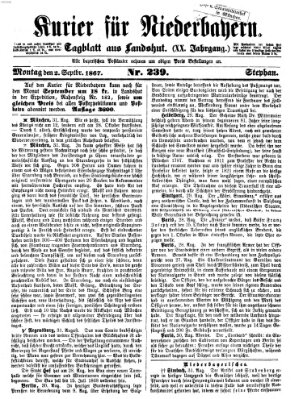 Kurier für Niederbayern Montag 2. September 1867