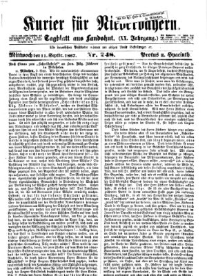 Kurier für Niederbayern Mittwoch 11. September 1867