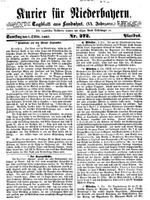 Kurier für Niederbayern Samstag 5. Oktober 1867