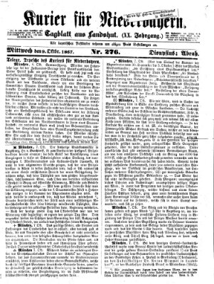 Kurier für Niederbayern Mittwoch 9. Oktober 1867