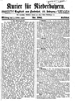 Kurier für Niederbayern Montag 14. Oktober 1867