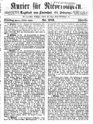 Kurier für Niederbayern Dienstag 15. Oktober 1867