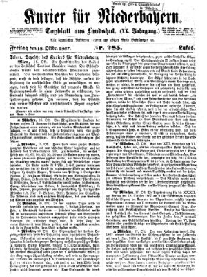 Kurier für Niederbayern Freitag 18. Oktober 1867