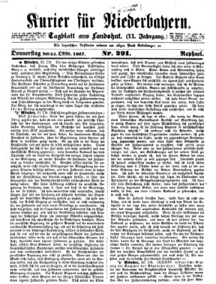 Kurier für Niederbayern Donnerstag 24. Oktober 1867