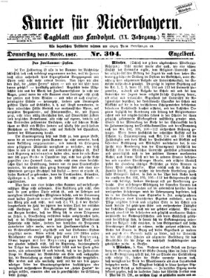 Kurier für Niederbayern Donnerstag 7. November 1867