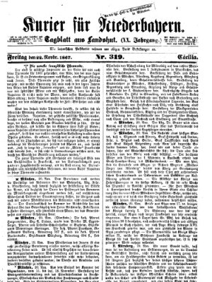 Kurier für Niederbayern Freitag 22. November 1867