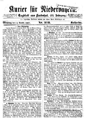 Kurier für Niederbayern Montag 25. November 1867