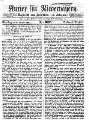 Kurier für Niederbayern Samstag 30. November 1867