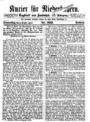 Kurier für Niederbayern Donnerstag 5. Dezember 1867