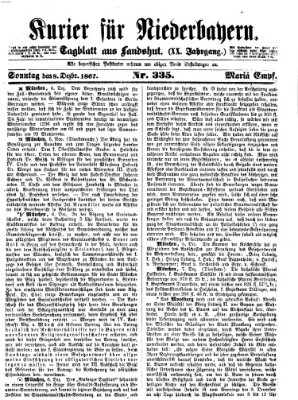 Kurier für Niederbayern Sonntag 8. Dezember 1867