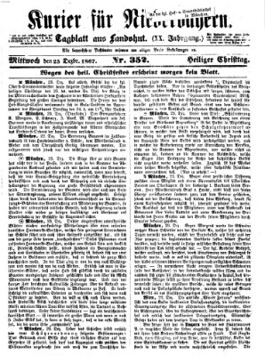 Kurier für Niederbayern Mittwoch 25. Dezember 1867