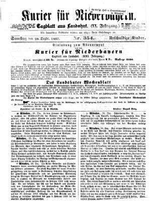 Kurier für Niederbayern Samstag 28. Dezember 1867