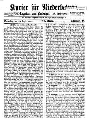 Kurier für Niederbayern Sonntag 29. Dezember 1867