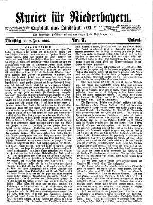 Kurier für Niederbayern Dienstag 7. Januar 1868