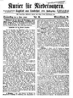 Kurier für Niederbayern Donnerstag 9. Januar 1868