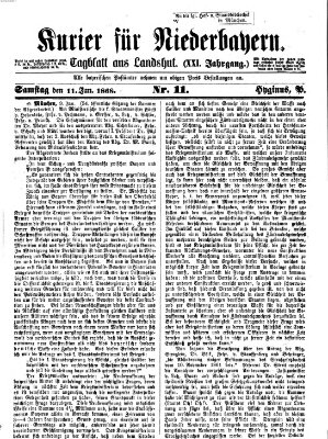 Kurier für Niederbayern Samstag 11. Januar 1868