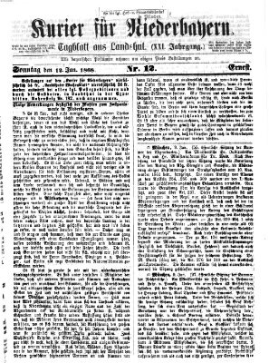 Kurier für Niederbayern Sonntag 12. Januar 1868