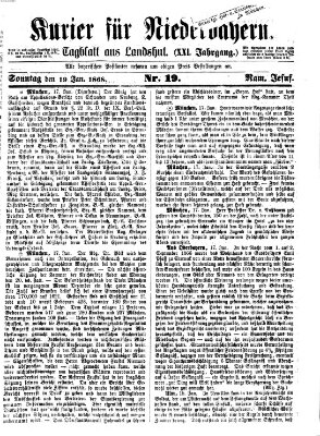 Kurier für Niederbayern Sonntag 19. Januar 1868